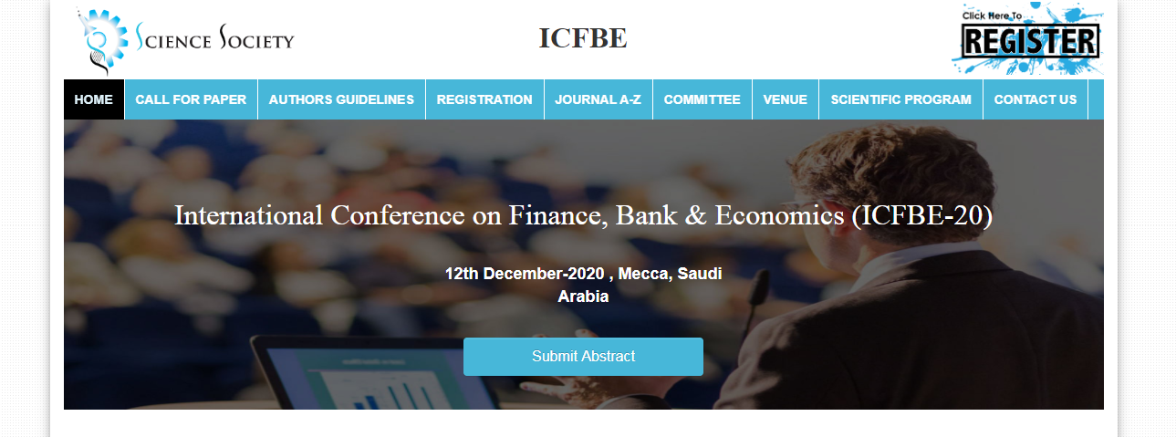 International Conference on Finance, Bank & Economics (ICFBE-20), Mecca, Saudi Arabia