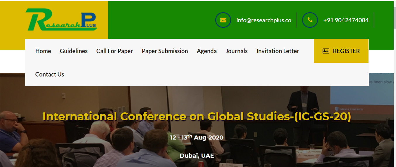 International Conference on Global Studies-(IC-GS-20), Dubai, United Arab Emirates