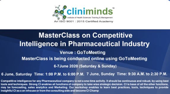 MasterClass on Competitive Intelligence in Pharmaceutical Industry, Gautam Buddh Nagar, Uttar Pradesh, India