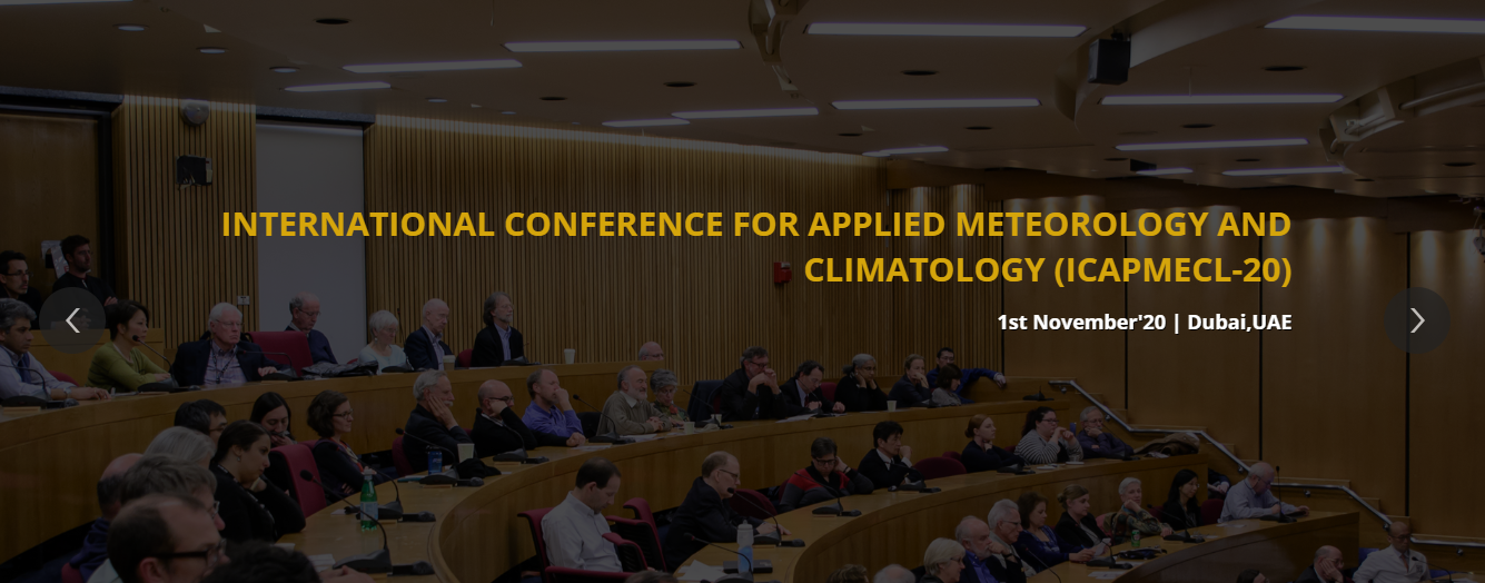 International Conference for Applied Meteorology and Climatology, Dubai, United Arab Emirates