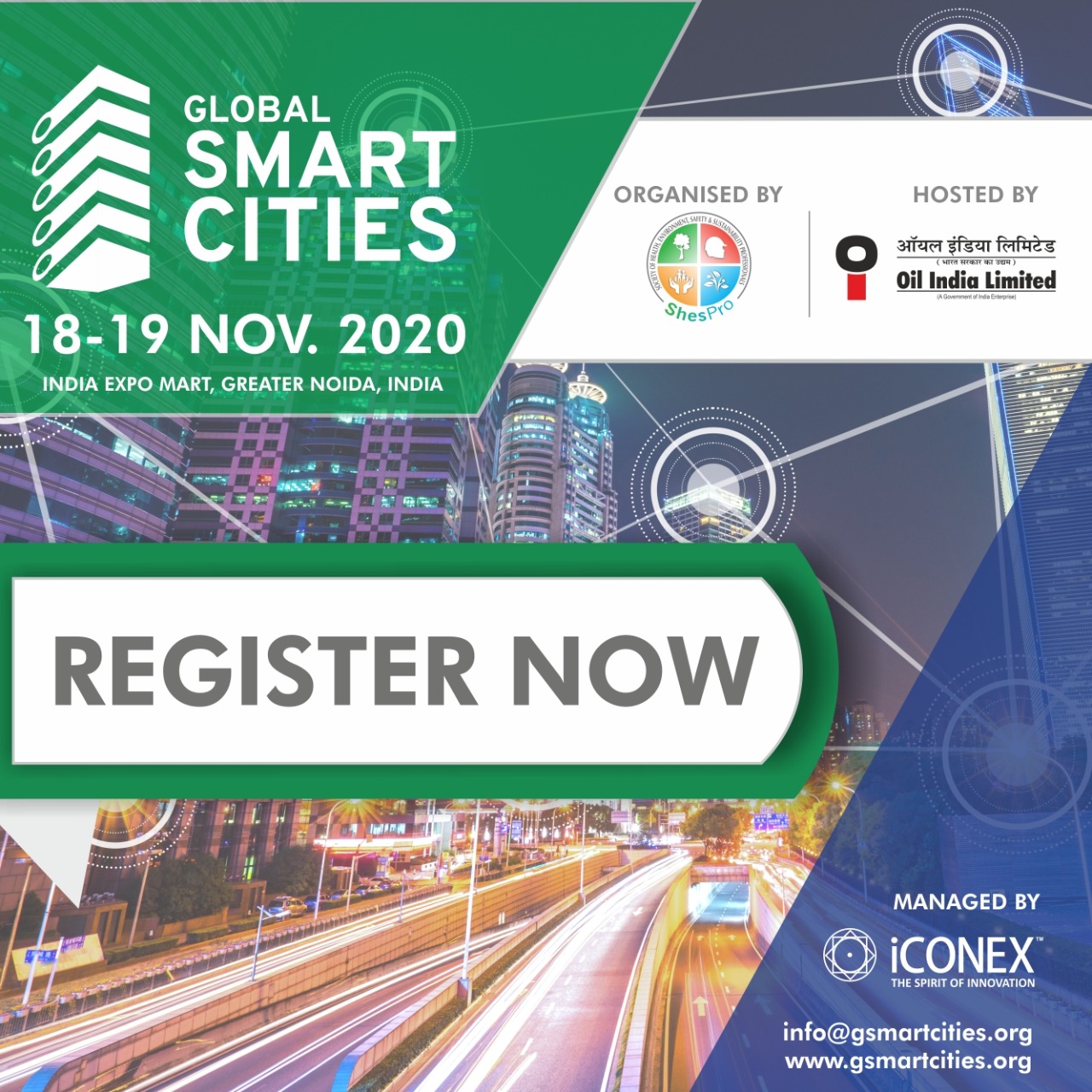 Global Smart Cities India 2020 expo ,18-19 Nov. 2020 | New Smart Cities in India | India Expo Mart | Greater Noida, Gautam Buddh Nagar, Uttar Pradesh, India