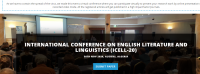INTERNATIONAL CONFERENCE ON ENGLISH LITERATURE AND LINGUISTICS (ICELL-20)