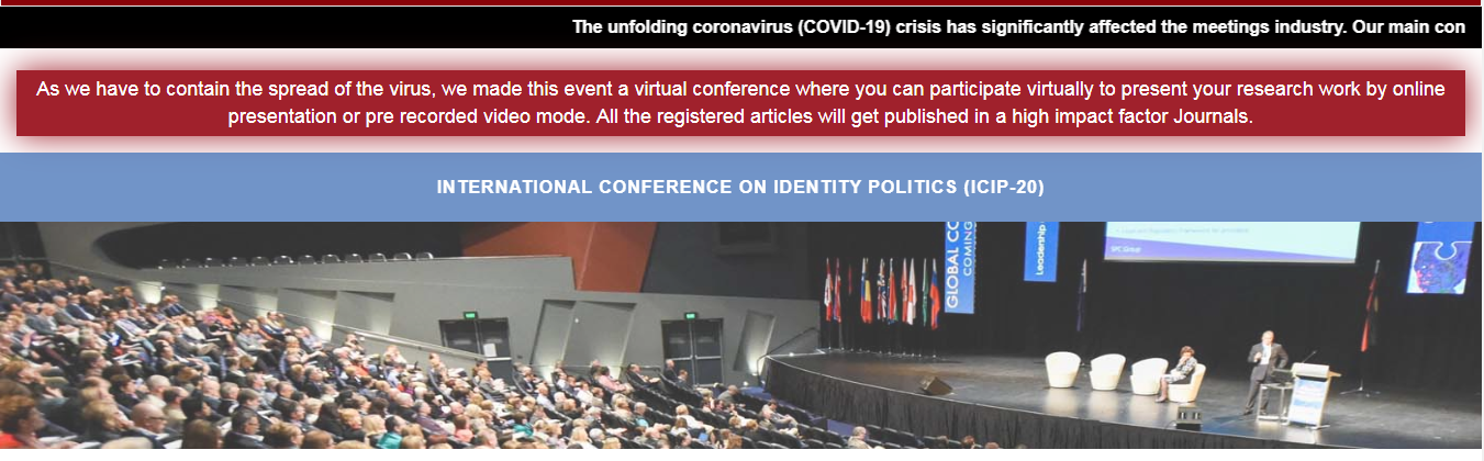 International Conference on Identity Politics, Alexandria, Egypt,Alexandria,Egypt