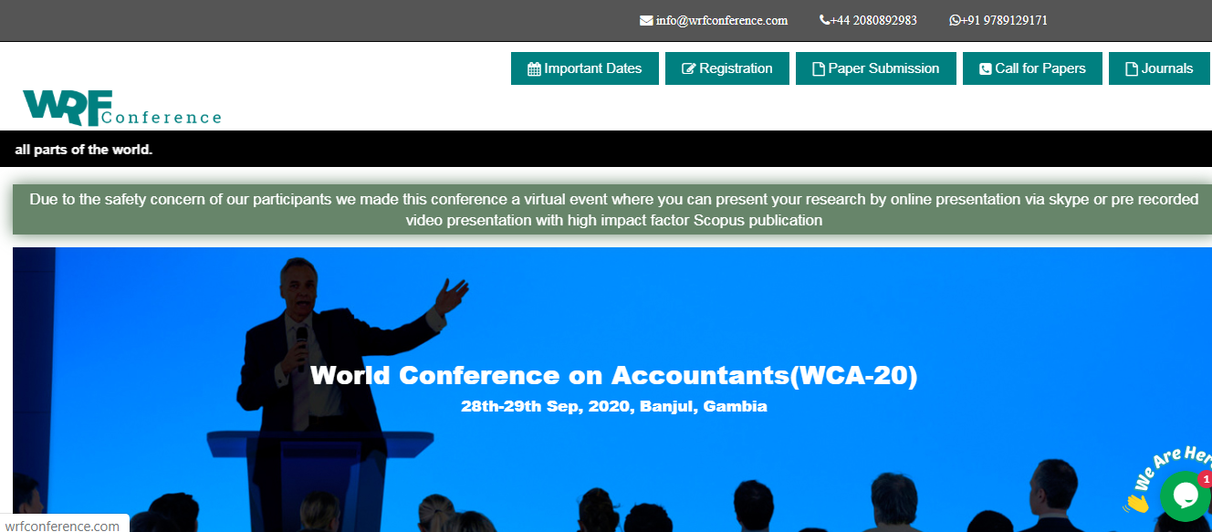 World Conference on Accountants(WCA-20), Banjul, Gambia