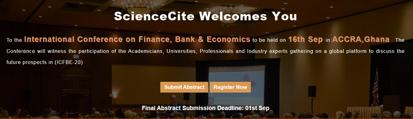 International Conference on Finance, Bank & Economics, ACCRA, Ghana, Ghana