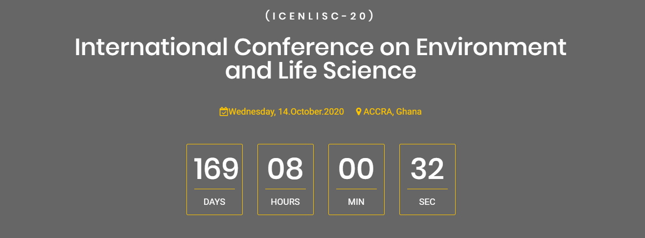 International Conference on Environment and Life Science, ACCRA, Ghana, Ghana