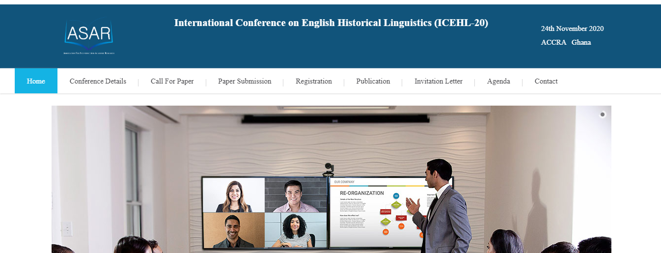 International Conference on English Historical Linguistics (ICEHL-20), ACCRA, Ghana, Ghana