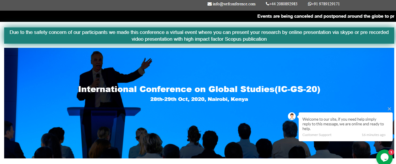 International Conference on Global Studies(IC-GS-20), Nairobi, Kenya