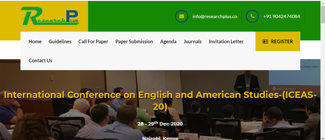 International Conference on English and American Studies-(ICEAS-20), Nairobi, Kenya