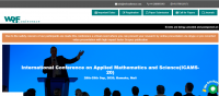 International Conference on Applied Mathematics and Science(ICAMS-20)