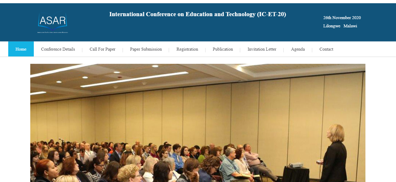 International Conference on Education and Technology (IC-ET-20), Lilongwe, Malawi, Malawi
