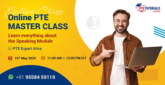 Attend Online PTE-A Speaking Master Class by Expert Coach Alina!, Ahmedabad, Gujarat, India