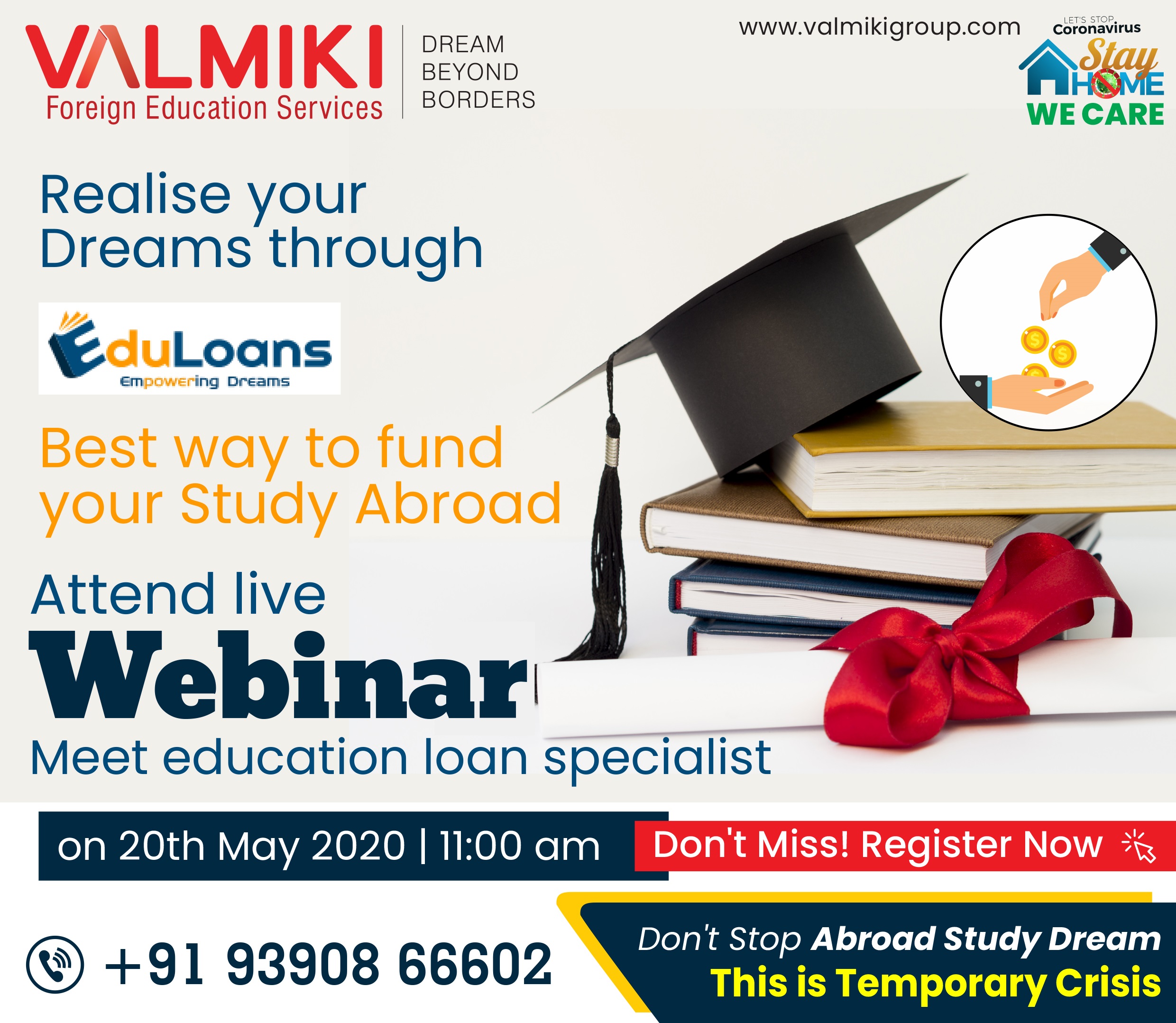 Study Abroad Education Loans Queries Webinar, Hyderabad, Telangana, India