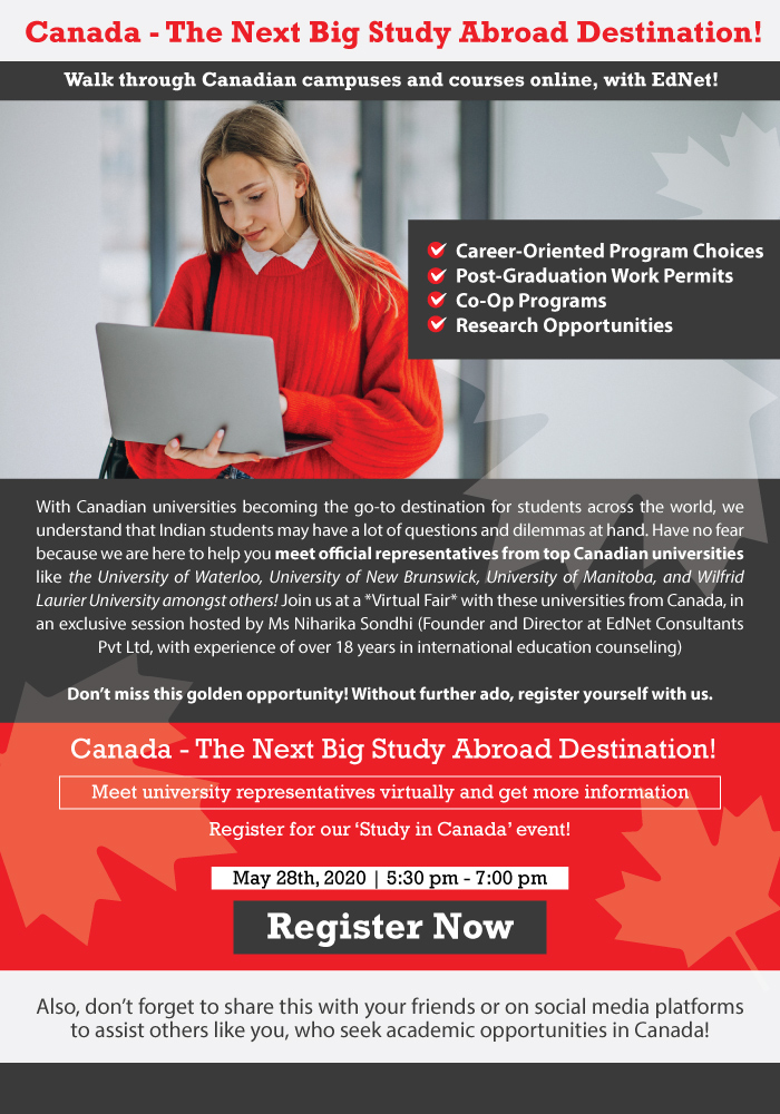 Join Webinar on 'Study in Canada Options', New Delhi, Delhi, India