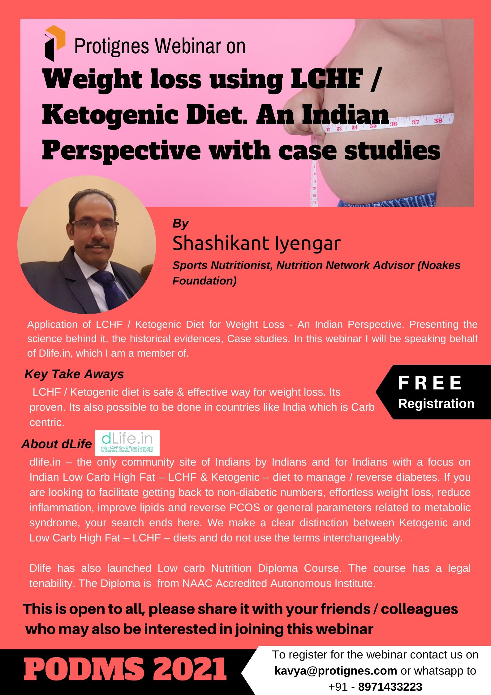 Weight Loss Using LCHF/Ketogenic Diet. An Indian Perspective with Case Studies, Bangalore, Karnataka, India