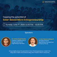 Webinar on Tapping the Potential of Solar-Based Micro Entrepreneurship
