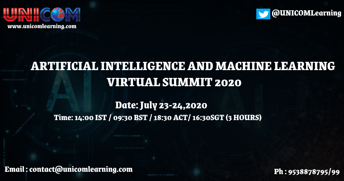 Artificial Intelligence and Machine Learning Virtual Summit 2020, Bangalore, Karnataka, India