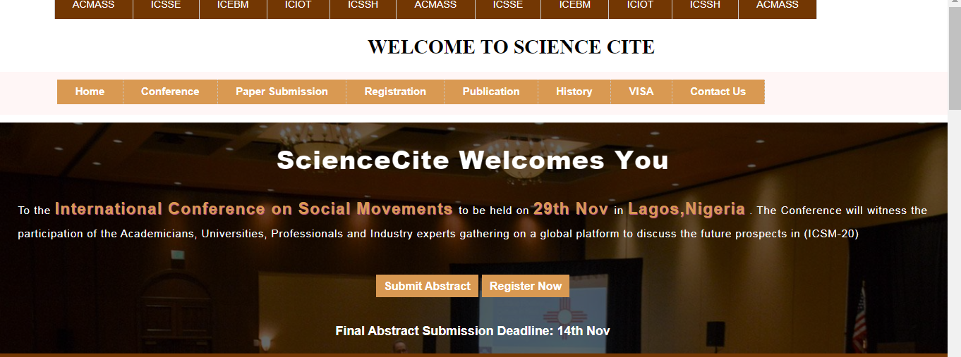 International Conference on Social Movements (ICSM-20), Nigeria, Lagos, Nigeria
