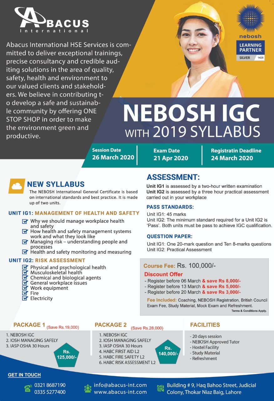 IOSH in Lahore, Lahore, Punjab, Pakistan