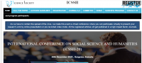 INTERNATIONAL CONFERENCE ON SOCIAL SCIENCE AND HUMANITIES (ICSSH-20)