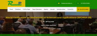 World Conference on Mathematical Sciences and Applications-(WCMSA-20)
