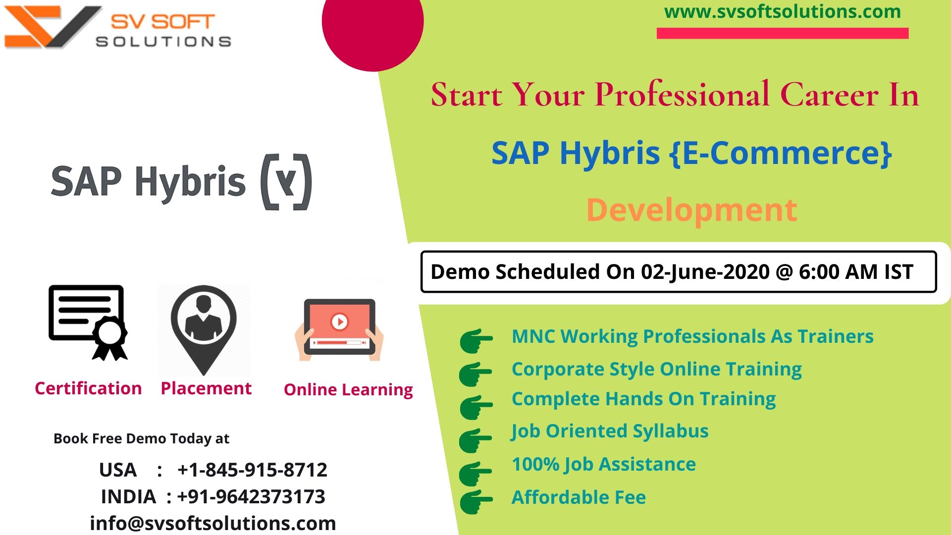Attend a Free Demo On SAP Hybris From SV Soft Solutions, New York, United States