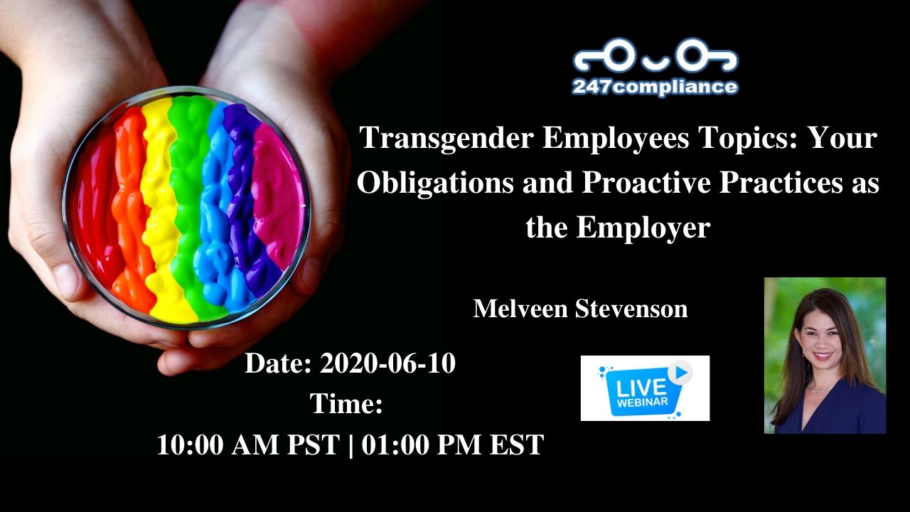 Transgender Employees Topics: Your Obligations and Proactive Practices as the Employer, 2035 Sunset Lake, RoadSuite B-2, Newark,Delaware,United States