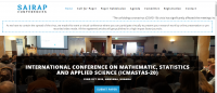 INTERNATIONAL CONFERENCE ON MATHEMATIC, STATISTICS AND APPLIED SCIENCE (ICMASTAS-20)