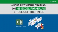 4 Hour Live Virtual Training on MS Excel Formulas and Tools of the Trade