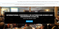 INTERNATIONAL CONFERENCE ON AUTOMATION SCIENCE AND ENGINEERING (ICASE-20)