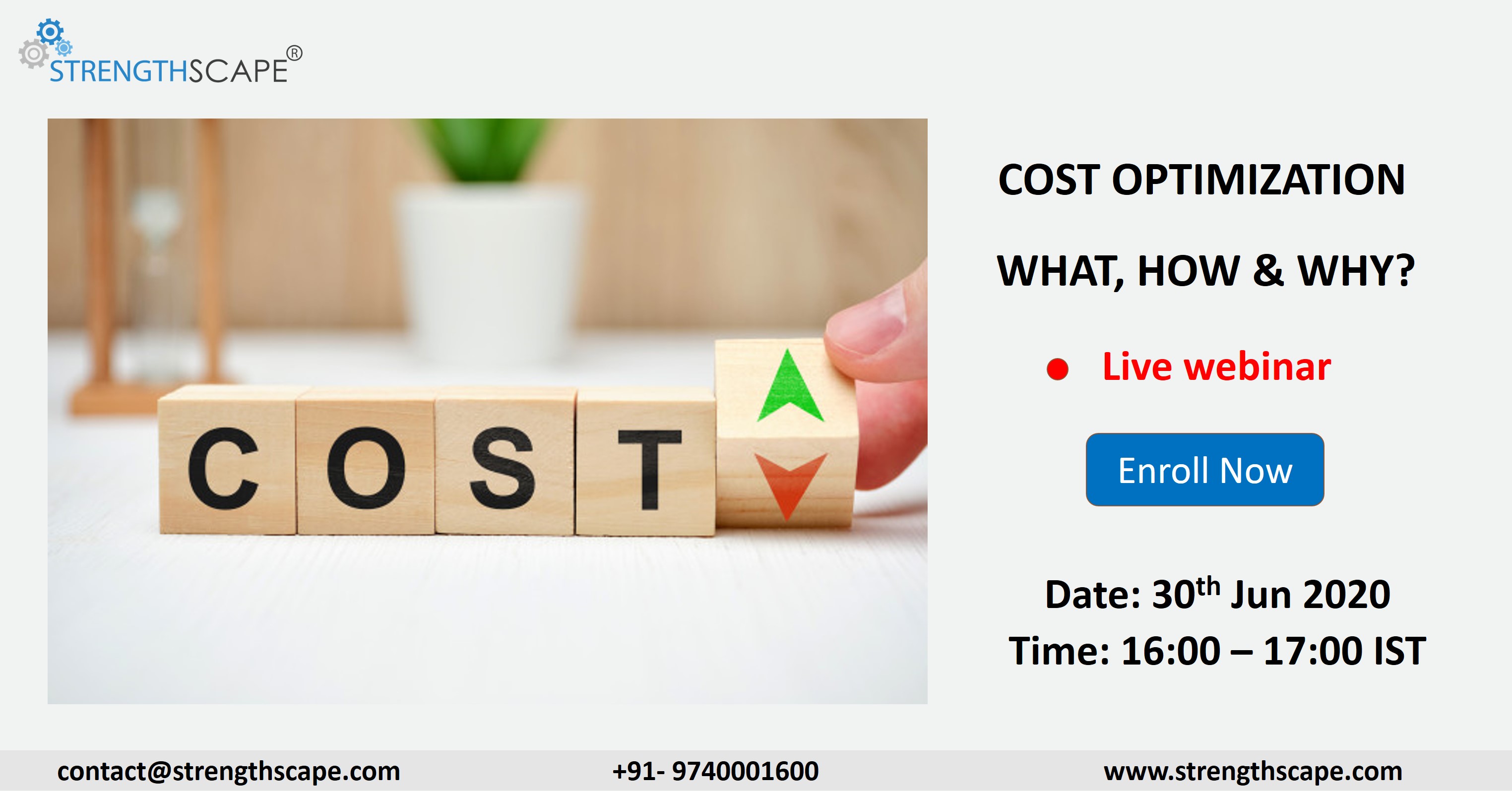 [Webinar] Cost Optimization – What, How & Why?, Bangalore, Karnataka, India