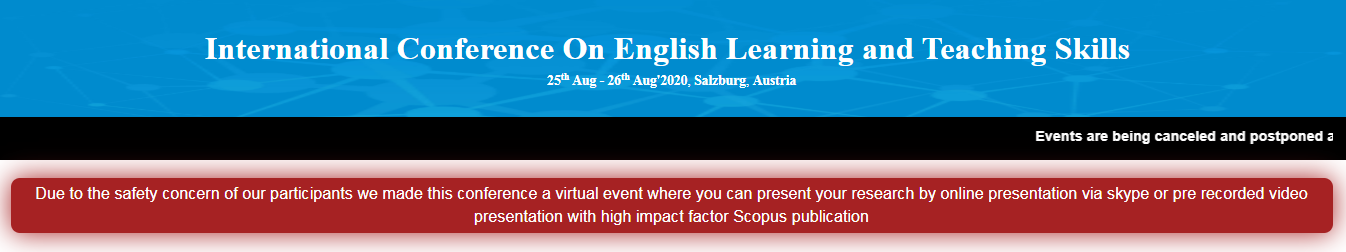 International Conference On English Learning and Teaching Skills, Salzburg, Austria,Salzburg,Austria