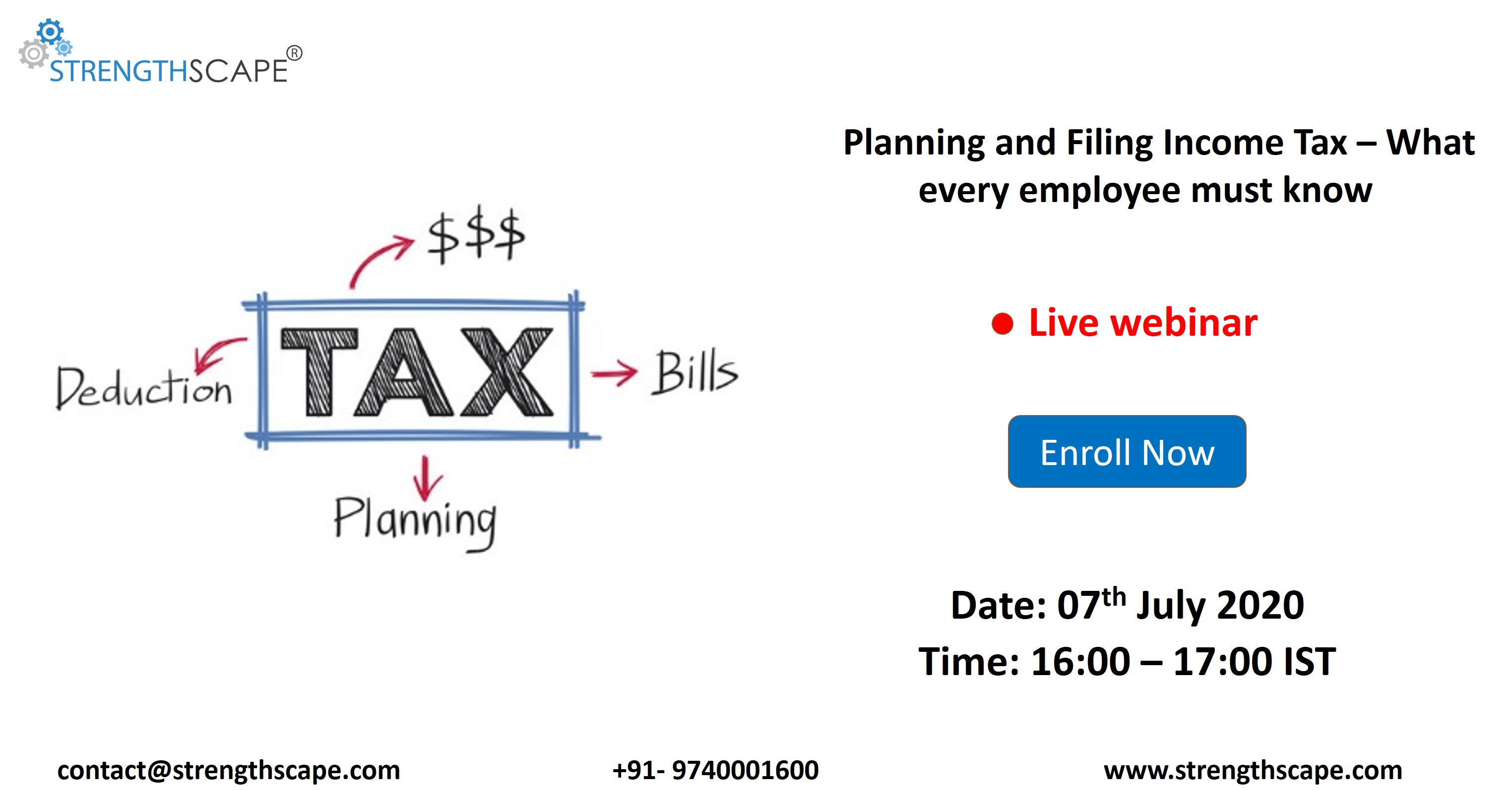 [Webinar] Planning and Filing Income Tax – What every employee must know, Bangalore, Karnataka, India