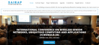 INTERNATIONAL CONFERENCE ON WIRELESS SENSOR NETWORKS, UBIQUITOUS COMPUTING AND APPLICATIONS (ICWSNUCA-20)