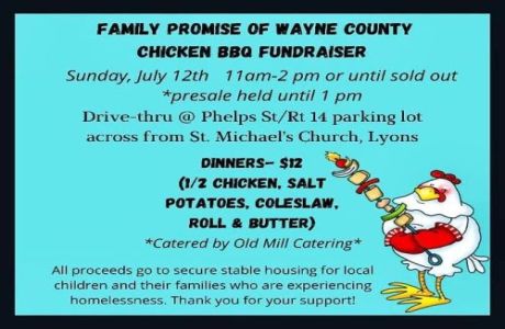 Drive thru Chicken BBQ Fundraiser for Family Promise of Wayne County, Lyons, New York, United States