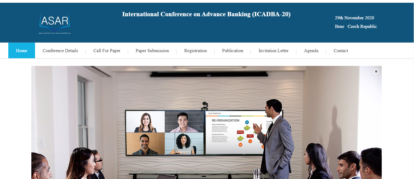 International Conference on Advance Banking (ICADBA-20), Brno Czech Republic, Czech Republic