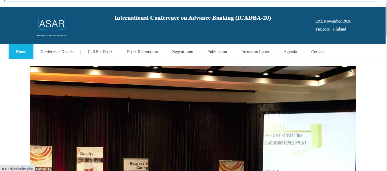 International Conference on Advance Banking (ICADBA-20), Tampere   Finland, Finland