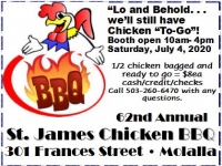 62nd Annual 4th of July St. James Chicken BBQ