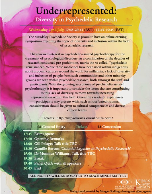 Underrepresented: Diversity in Psychedelic Research, Online Event, London, United Kingdom