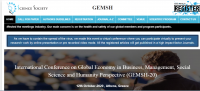 International Conference on Global Economy in Business, Management, Social Science and Humanity Perspective (GEMSH-20)