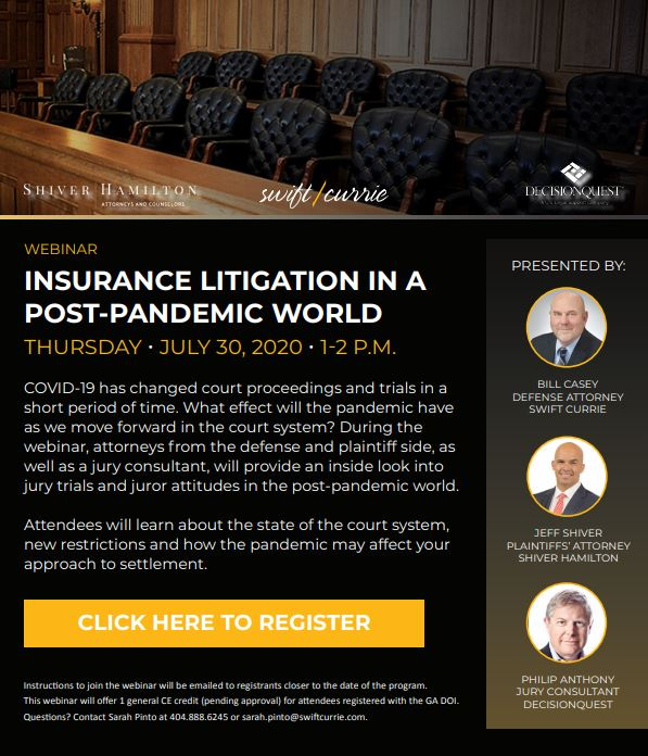 Insurance Litigation in a Post-Pandemic World, Atlanta, Georgia, United States