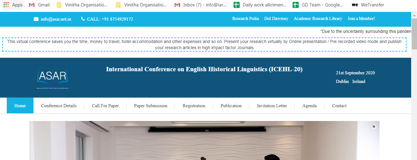 International Conference on English Historical Linguistics (ICEHL-20), Ireland, Dublin, Ireland