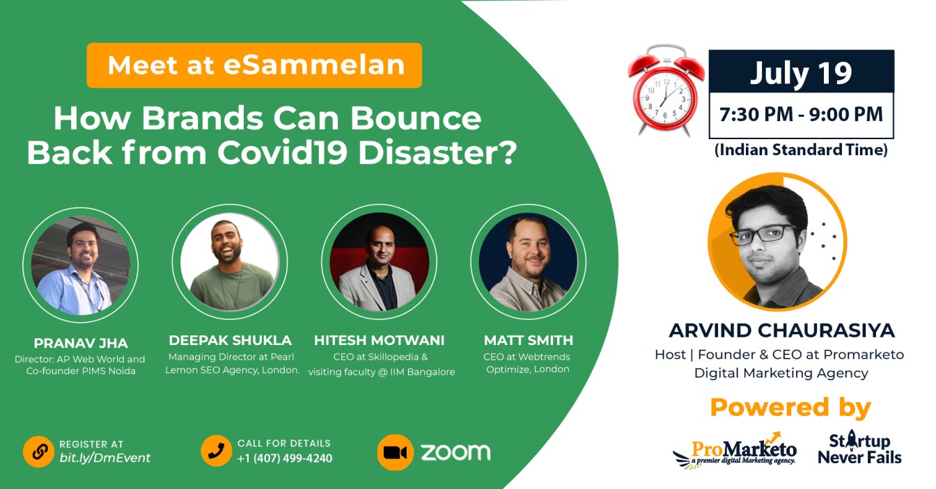 Join The Panel Discussion to learn - How Brands can bounce back from COVID19 Disaster?, Bangalore, Karnataka, India
