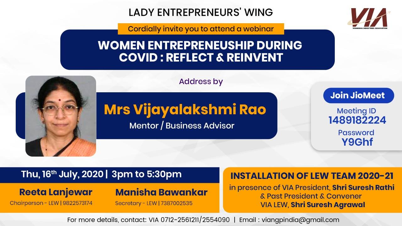Women entrepreneurship during Covid: Reflect & Reinvent, Nagpur, Maharashtra, India