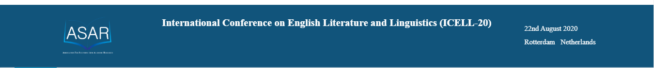 International Conference on English Literature and Linguistics (ICELL-20), Rotterdam Netherlands, Netherlands