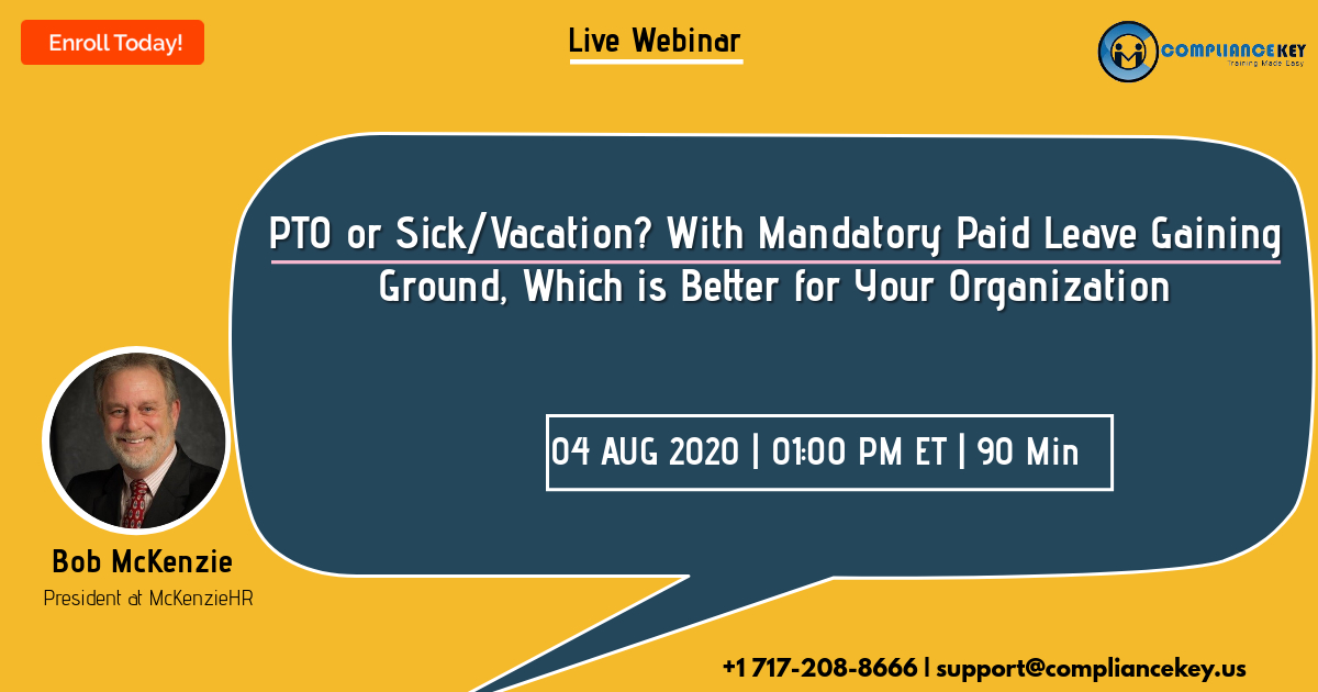 PTO or Sick/Vacation? With Mandatory Paid Leave Gaining Ground, Which is Better for Your Organization, Middletown,DE,USA,Delaware,United States