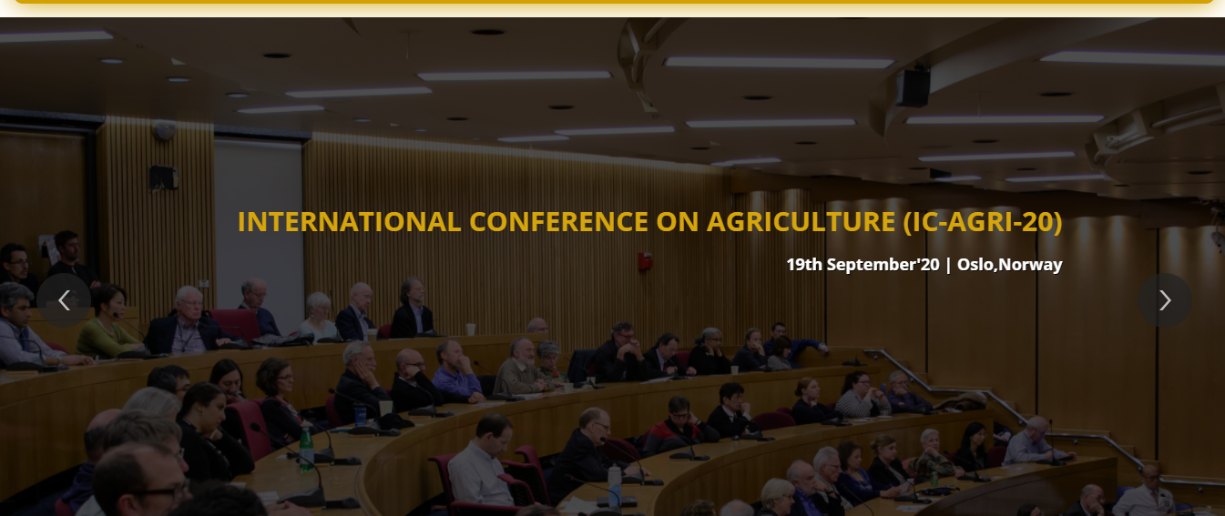 International Conference on Agriculture (IC-AGRI), Oslo, Norway,Oslo,Norway