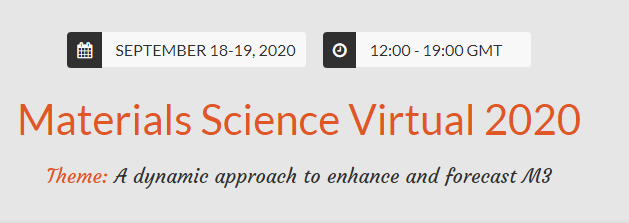 International Webinar on Materials Science 2020, Valencia, Spain