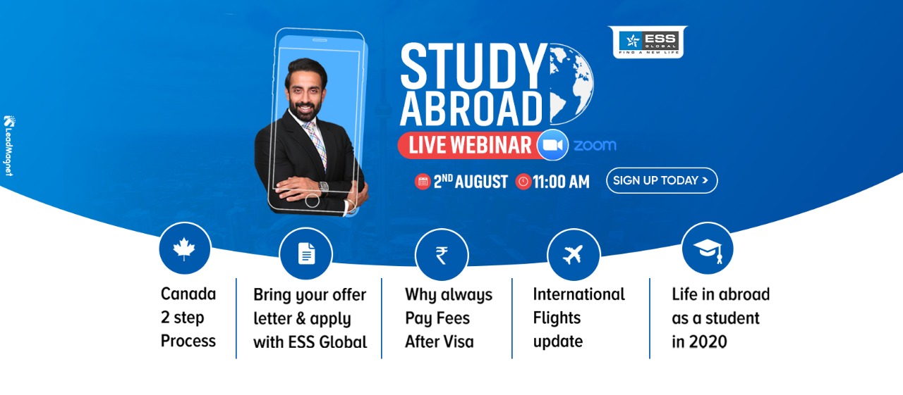 Study Abroad Live Webinar Organized by Mr. Gurinder Bhatti, Chandigarh, India