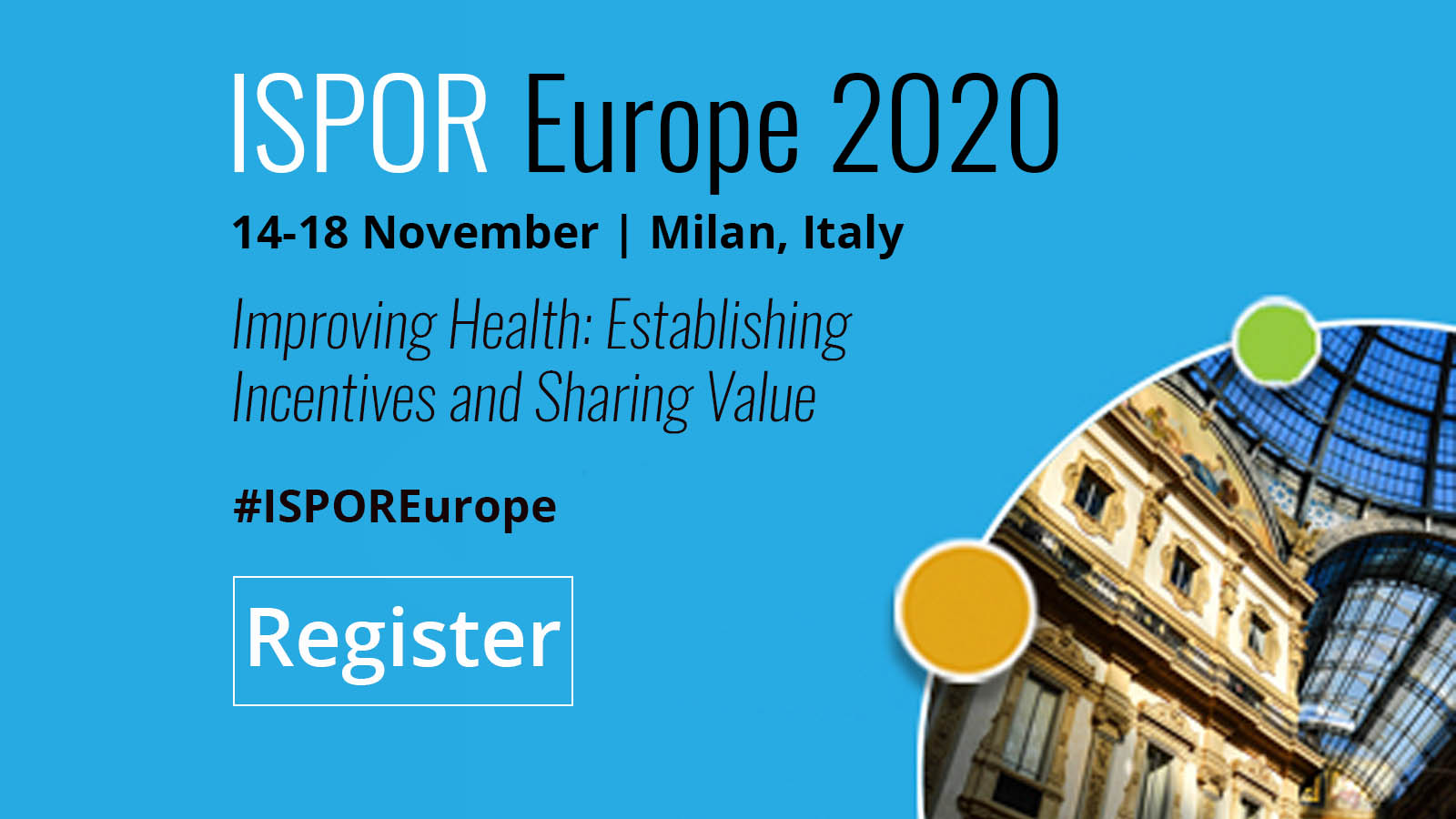 Virtual ISPOR Europe 2020, Milan, Lombardia, Italy
